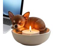 Portavelas para Perro - Bandeja Decorativa Moderna para Quemador, Adorable con diseño de Perro, Elegante Acento para el hogar | Contenedor de luz de té para el hogar, Cocina, Chimenea, Halloween,