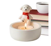 Portavelas para Té - Perro Lindo Difusor Decorativo Centro De Mesa,Portavelas con Forma de Animal | para Hogar Salón Cocina Oficina Dormitorio Meditación Yoga Interior Exterior Mesas Centros