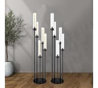 Portavelas - Portavelas De 5 Brazos, 42,5 Pulgadas De Alto, Portavelas De Metal con Pantalla De Acrílico, Candelabros para Centros De Mesa, Ideal para Bodas, Fiestas Y Decoración del Hogar(2PCS)