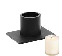 Portavelas - Portavelas negro - Decoración del hogar para un ambiente cálido para cenas a la luz de las velas, cumpleaños, decoración de bar, boda