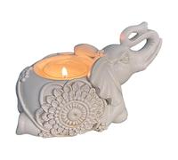 Portavelas votivos, figura de elefante de riqueza y suerte, estatuas de elefante de cerámica, decoración del hogar para recuerdos de boda, fiesta, centro de mesa