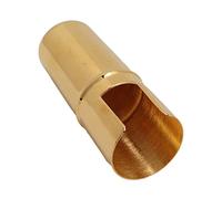 Portavoz de Saxófono de la Boquilla Protectora del Clarinete de Metal Cubierta del Instrumento de Oro para Jugadores de Clarinete de Saxo (Soprano)