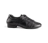 PortDance Hombres Zapatos de Baile/Dance Sneakers PD Casual - Cuero Negro - Suela de Ante [EUR 45]