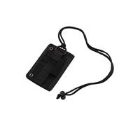 Porte Badge Tour de Cou Avec Cordon Rétractable et Fenêtre Transparente, Étui Porte Carte Multifonction for Bureau École et Voyage, Pochette Badge Identification avec Zip pour Clés et Monnaie, Noir