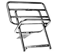 Porte-bagages Faco 0200/C, chrome arrière pour LML Star 125 2 Takt | LML Star 125 4 Takt | LML Star 150 4 Takt | LML Star 200 4 Takt | Vespa P 125 X VNX1T | Vespa P 150 X VLX1T | Vespa P 200 E VSX1T | Vespa P 80 X V8X1T | Vespa PX 125 M093 | Vespa