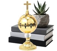 Porte-Bâtonnets d'Encens - Décoratif Zen en Métal,Porte-Encens Vertical Poli en Laiton - Pour Méditation Détraction Intérieur Chambre Studio de Yoga Bureau