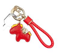 Porte-clés Année Du Cheval Nouvel An Chinois - Charme De Sac En Cuir,Pendentif Nouvel 7,48x1,97x0,12 PoPour Sac À Dos,Pour, Adolescents, Adultes, Collectionneurs, Étudiants, Bureau, Voyageurs