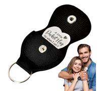 Porte-clés, câlins de poche pour amis - Pièce de cœur double face avec porte-clés en elation longue distance, pièc nir en acier in