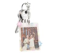 Porte-clés Photo,1m Mignon En Acrylique Transparent - Porte-Clé Avec Clip Pour Photo - Pour Carte de Crédit, Album, Sac, Portefeuille, Cadeaux, Femmes, Anniversaire, Fête