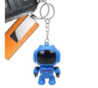 Porte-clés robot - Pendentif figurine articulée, détail de vision lumineux | Étiquette de transport de style mécanique, à main, à main, ornement à fermeture éclair, amélioration des appartenan
