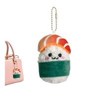 Porte-clés saumon, porte-clés sushi peluche, de saumon mignonne petite peluche de douce, Dessin animé Sushi boule de riz nourriture jouet photographie accessoire pour sac à dos voi
