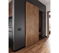 Porte Italiane, Riel Puerta Corredera Invisible MAGICAL 1200 Carga 80 kg, para Puerta Corredera Exterior de Pared en Madera Ancho de 80 cm a 120 cm, Kit con Mecanismo, Accesorios y Guía