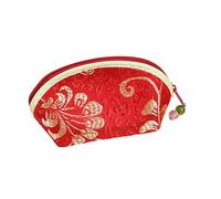 Porte-Monnaie Chinois - Pochette Vintage à Pièces, Broderie Florale | Portefeuille à Fermeture Éclair, Pochette Brodée pour Femme, Accessoire Mode Élégant et Original pour Sac à Main
