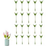 Porte-serviettes en forme de fleur torsadé, porte-serviettes en forme de tulipe, porte-serviettes en tige de fleur artisanal pour papier ou tissu, décorations de table pour mariage, banquet (20PC)