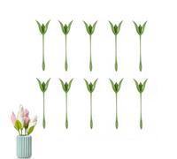Porte-serviettes en forme de fleur torsadé, porte-serviettes en forme de tulipe, porte-serviettes en tige de fleur artisanal pour papier ou tissu, décorations de table pour mariage, banquet (10PC)
