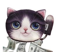 Portefeuille mignon - Sac à changement de chat, portefeuille doux | Plüschkatzkatzen-Cartoon-Coin Sac, sac de changement portable pour les cartes de téléphone portable, bijoux, échange de changement