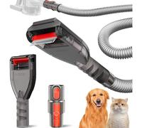 Portek Accesorio de aspiradora de pelo de perro para Dyson V15 V12 V11 V10 V8 V7 V6 G5 GEN5 Outsize V6, kit de herramientas de cepillo de aseo para mascotas con adaptador de manguera de extensión