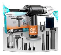 PORTENTUM Air Blower and Vacuum Soplador de Aire para pc y Aspirador, 68 W, 75 Decibeles, 3 Velocidades, Negro