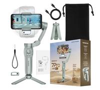 PORTENTUM 7 Pro estabilizador para movil con módulo IA de Seguimiento Independiente - Gimbal para móvil de 3 Ejes Plegable con trípode - App - Compatible iPhone y Android - Vlog, Youtube y TikTok