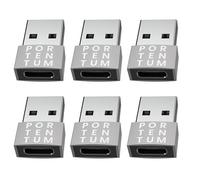 PORTENTUM Adaptador USB C Hembra a USB A Macho 2.0 Velocidad 480 MB Cuerpo Premium Zinc con Alta Resistencia al Calor - Adaptador USB a Tipo c de Solo 4 Gramos