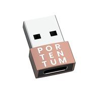 PORTENTUM Adaptador USB C Hembra a USB A Macho 2.0 Velocidad 480 MB Cuerpo Premium Zinc con Alta Resistencia al Calor - Adaptador USB a Tipo c de Solo 4 Gramos