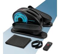 PORTENTUM Mini eliptica electrica automática y Manual - 5 o 12 velocidades, con o sin Bandas - Pedales estaticos Personas Mayores con Mando a Distancia - Pedaleador electrico Motor silencioso