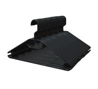 PORTENTUM Perchas de Plástico Reciclado 100%, Set de 50, Negras - Gancho Giratorio 360º, Ahorra Espacio, Soporte para Accesorios y Ganchos para Vestidos, Hechas en España