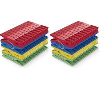 PORTENTUM Pinzas de Plástico Reciclado, Set de 40, Multicolor - Pinzas para Ropa Resistentes al Exterior, Multiusos y No Dejan Marcas, Tamaño 7,5 x 1 x 2 cm (Paquete de 2)