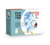 PORTENTUM Plumero Atrapapolvo, Set de 26 Recambios y 1 Mango - Kit de Limpieza Atrapa y Retiene Polvo, Pelo de Mascotas y Alérgenos, Plumero Quitapolvo Multiusos para Muebles, Coche y Electrónica