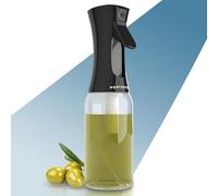 PORTENTUM Pulverizador aceite spray de 300 ml, apto para freidora de aire y multiusos, spray aceite de cocina antigoteo, aceitera con dispensador, accesorios freidora sin aceite (Negro)