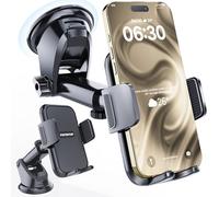 PORTENTUM Soporte movil Coche con Ventosa Reforzada - Versión 2025 Mejorada - Rotación 360° y Brazo Extensible - Suporte telemovel Carro Parabrisas y salpicadero Compatible con teléfonos de 4 a 7.5"