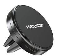 PORTENTUM Soporte movil Coche iman ultrapotente - Magnético para Rejilla Aire ventilación - Rotación 360º - Agarre Extremo con imanes optimizados - Nueva Version Compatible iPhone, Samsung, Android