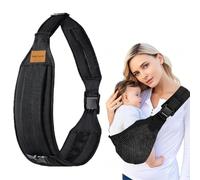 Porteo Bebe Recien Nacido Multifunción Portabebes Lateral Ajustable Portabebes Lateral Fular Portabebe Verano, Adecuado para Bebés y Niños Pequeños de 6 a 48 Meses (Negro)