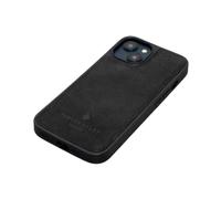 Porter Riley-Funda de Piel Compatible con iPhone 16 Pro MAX. Funda Delgada a Prueba de Golpes/antigolpes/Trasera de Cuero Genuino de Primera Calidad (Negro Puro)