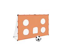 vidaXL Portería de fútbol con Tela de puntería y balón 182x62x118 cm, portería de fútbol para niños, portería de fútbol pequeña, portería de fútbol portátil