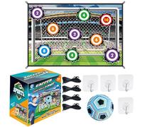 Portería de fútbol para niños: de Entrenamiento para lanzar, Kit de Actividades Deportivas, de Objetivo en el Suelo, y estacas con función de fácil configuración | Equipo de