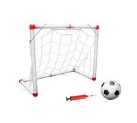 Portería de fútbol plegable para niños, juego de red de fútbol con pelota y bomba, portería de entrenamiento portátil de jardín para jugar en interiores y exteriores