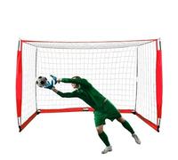 Portería de Fútbol Portátil con Montaje Rápido, Estructura Resistente y Tamaño Completo, Incluye Estacas y Bolsa de Transporte, para Niños y Adultos (Metro)