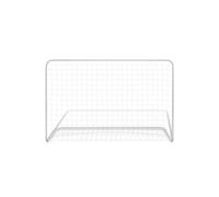 vidaXL Portería de Fútbol con Red, Red de Portería Deportiva, Red de Práctica de Fútbol, Portería de Exterior, Acero Blanco 182X61X122 cm