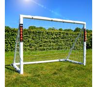 Portería Exclusiva de Amazon Football Flick para Todo Tipo de Clima, 70 mm, uPVC, extragrueso, portería de fútbol para Jardines, Sistema de Bloqueo Integrado (6 x 4, 8 x 4, 8 x 6, 12 x 6), Color