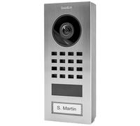 Portero de vídeo IP WiFi D1101V - Portero de vídeo Edición Compacta 1 botón de Llamada y visión Nocturna - Controla el Acceso a tu casa - Detector de Movimiento - Accesorios incluidos - INOX -