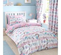 Portfolio Home Juego de funda de edredón con funda de almohada para niñas y niños, diseño de unicornios de ensueño y arco iris, para cama individual