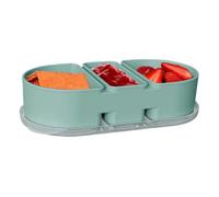 Portion Control - Airtight Snack Bowls, Silicone Divided Food Storage with Secure Lid, Dishwasher Safe Containers with Leak Resistant Design, Convenient Kitchenware for Organizing Meals Snacks