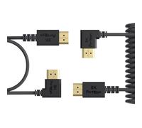 Portkeys 8K Cable HDMI 2 Unidades, Núcleo de Cobre de 3,6 mm, 48Gbps HDMI 2.1, 8K@60Hz 4K@240Hz, Cable HDMI A a A, para PS5, Apple TV, Proyector, Sony A7SIII, Canon C300, (1m y 30cm 2 Unidades)