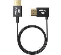 Portkeys Cable HDMI Ultra-delgado 1m, Coaxial de 10 Núcleos, Diámetro 2,4 mm, Mapeo Completo 19 PIN, 8K@60Hz 4K@120Hz, HDMI A-A de Alta Velocidad para Monitor de Cámara, TV, PC y Gaming (Cable 1m)