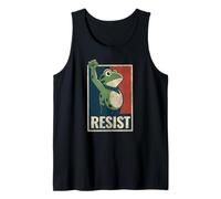 Portland Frog Protest Resist Puño levantado Envejecido Retro Camiseta sin Mangas