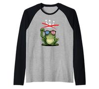 Portland Frog Subtle Protest on NO Kings Day Camiseta Manga Raglan