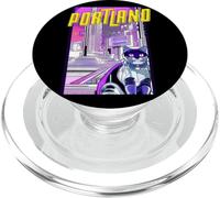 Portland Gato Retro Anime Paisaje Urbano Oregon EE. UU. PopSockets PopGrip para MagSafe