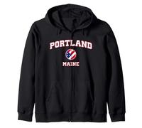 Portland Maine (Maine) Sudadera con Capucha