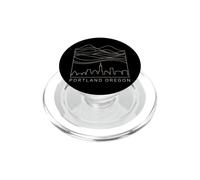 Portland Oregon Cityscape Diseño Minimalista PopSockets PopGrip para MagSafe